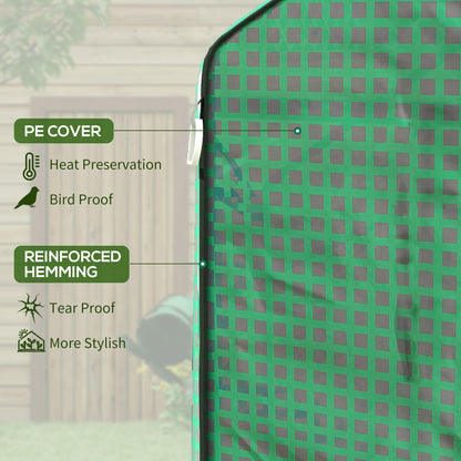 Greenhouse Cover Replacement Walk-in PE Hot House Cover with Roll-up Door and Windows, 140 x 143 x 190cm