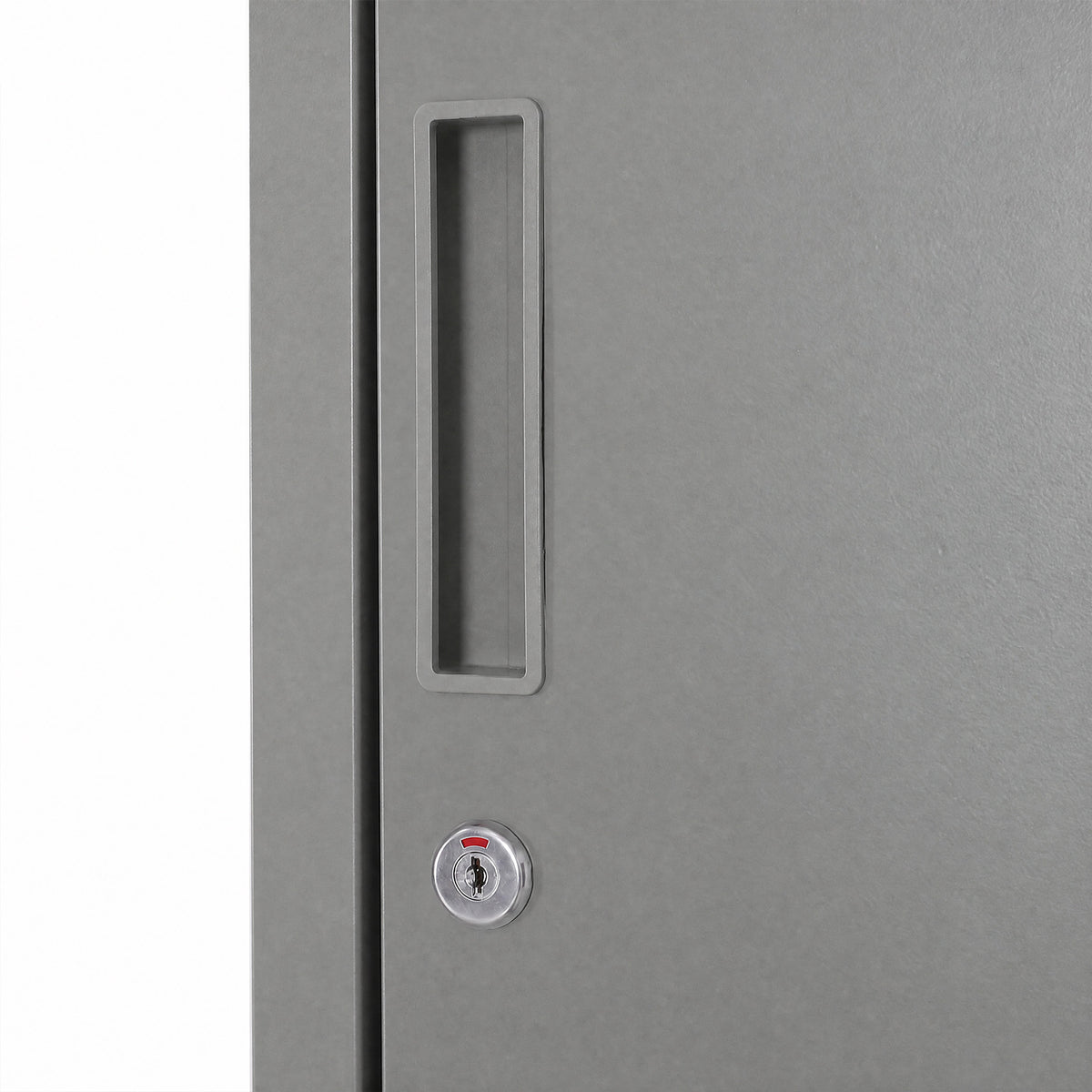 Locker Cabinet Storage Cold Rolled Steel w/ Shelves Vertical Cupboard Grey 38 x 46 x 180 cm
