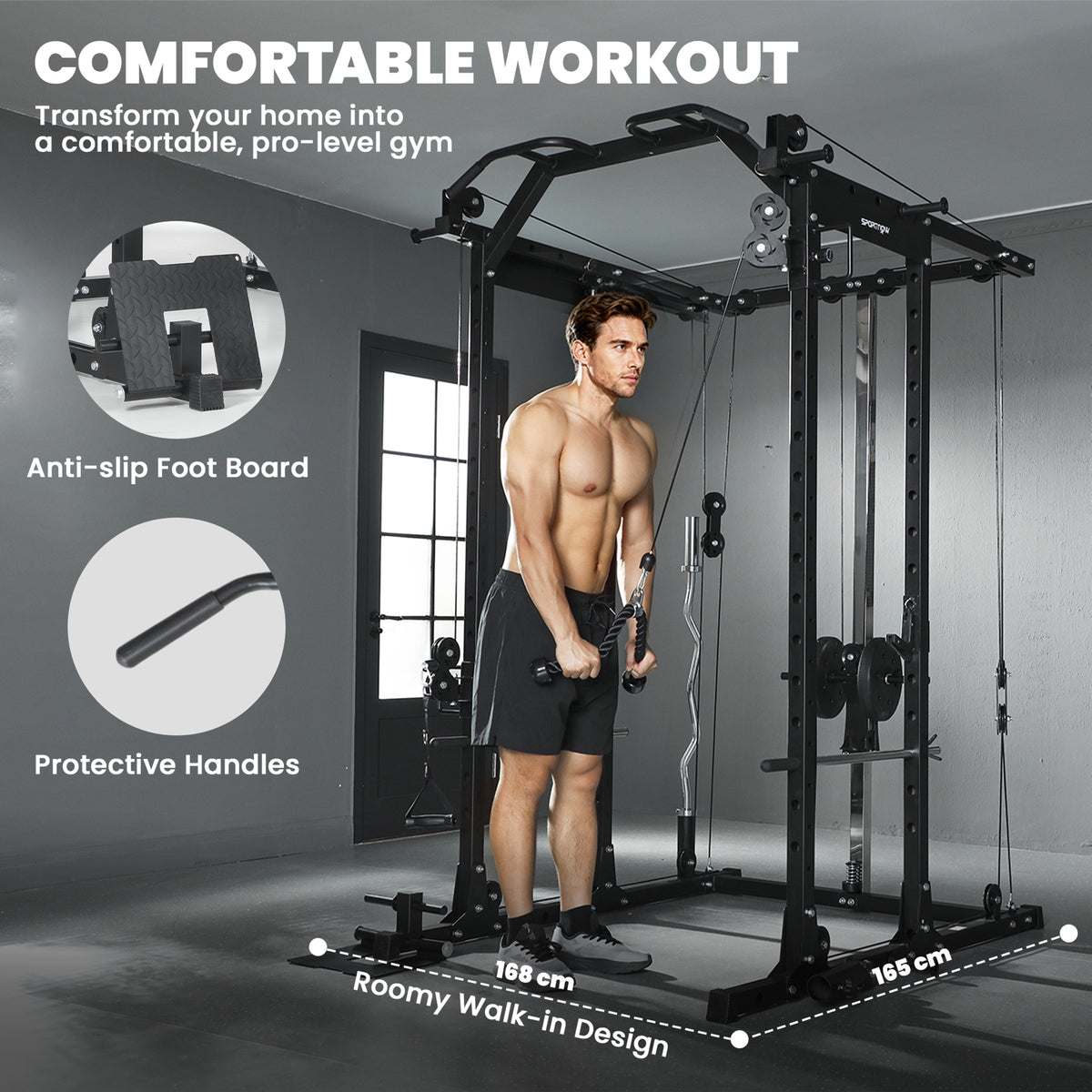 Cable Crossover Machine, with Lat-Pull Down System
