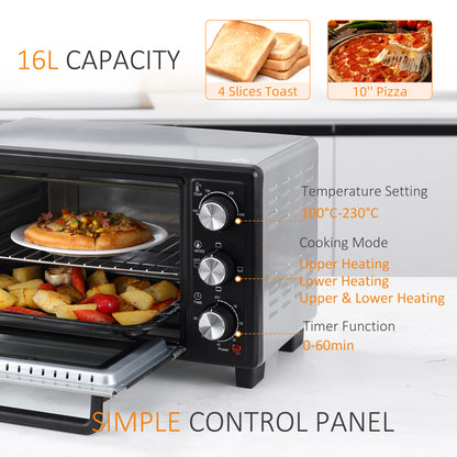 16L Mini 1400W Countertop Oven