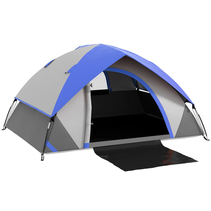 Two Man Single Room Dome Tent, with Accessories