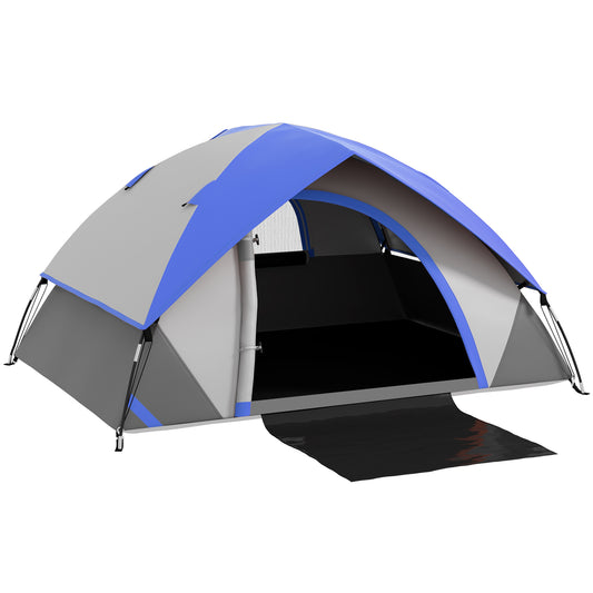 Two Man Single Room Dome Tent, with Accessories