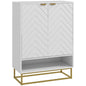 Shoe Storage Cabinet, Modern Shoe Cupboard with Open Shelf, Adjustable Shelf, 6 Vents, Shoe Rack for 12 Pairs of Shoes