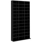 1116 CD/ 528 DVD Storage Unit, Media Storage Shelf, Wooden Display Unit with Adjustable Shelves, 102 x 195 cm, Black