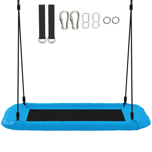 Nest Swing with Adjustable Ropes and Tree Straps, Basket Swing for Kids, 300KG Capacity for Indoor Outdoor, Blue