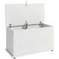 Storage Chest, 102L Blanket Box, Shoe Bench with Safety Hinged Lid, Bed End Bench for Bedroom, 80 x 40 x 45cm, White