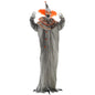 6' Orange Clown Halloween Animatronic, with Glowing Eyes