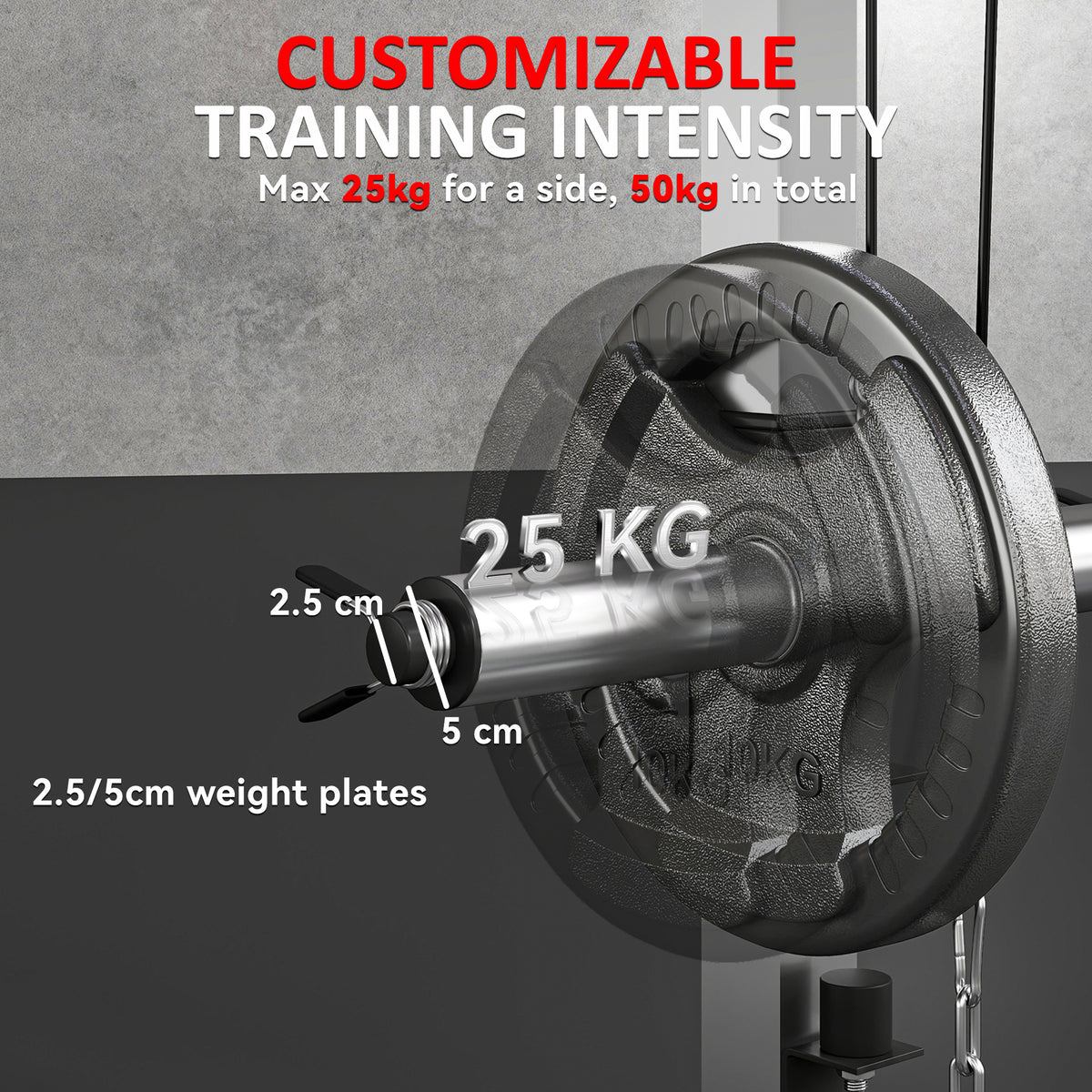 3-in-1 Smith Machine with Dual Cable Pulley System, Chest Press Station, 17-Level Squat Rack and Barbell Bar