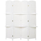 Freestanding Privacy Screen, 4 Panel Folding Room Divider for Living Room, Bedroom and Office, 160 x 170cm, White