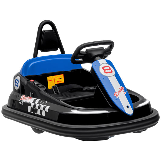 6V Electric Kids Bumper Car, 6V Spin Waltz Car, with Music, Horn, Lights
