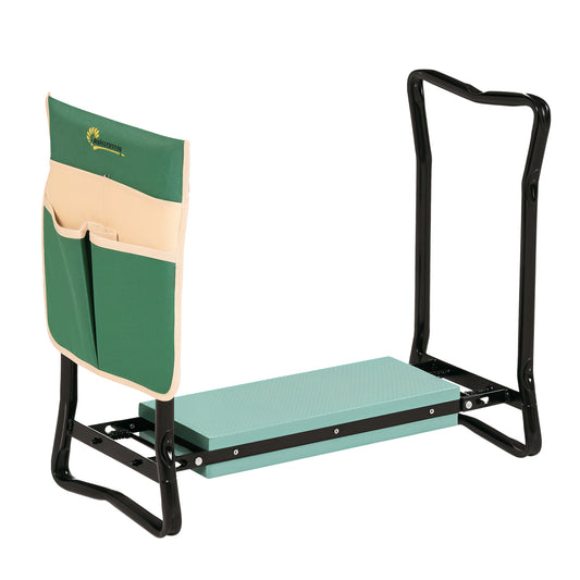 Steel Frame Padded Garden Kneeler, with Tool Bag