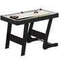 3.5ft Folding Pool Table, Snooker Table with Two Cues, 16 Balls, Chalk, Triangle, Brush - Grey