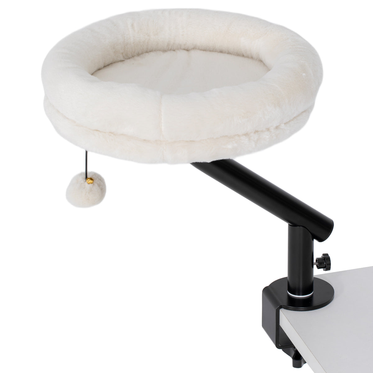 Cat Desk Bed, Cat Hammock 360° Rotatable Adjustable for Window, Table, Work