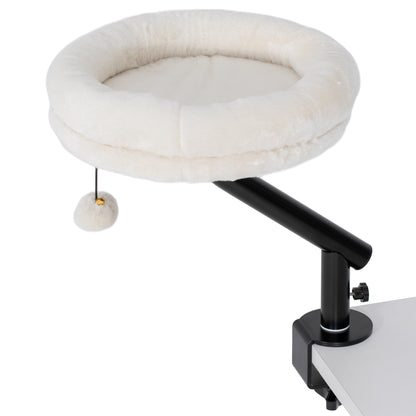 Cat Desk Bed, Cat Hammock 360° Rotatable Adjustable for Window, Table, Work