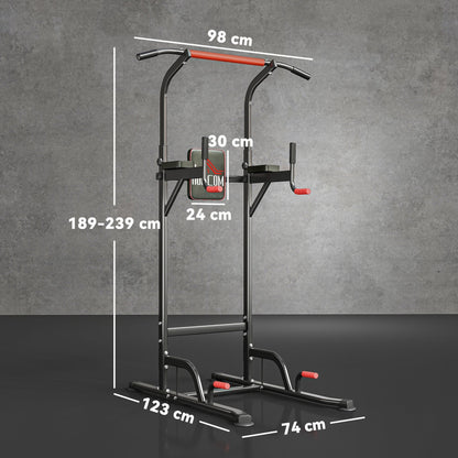 Power Tower Station with Dip Stand, Pull Up Bar Home Office Gym Training Workout Equipment