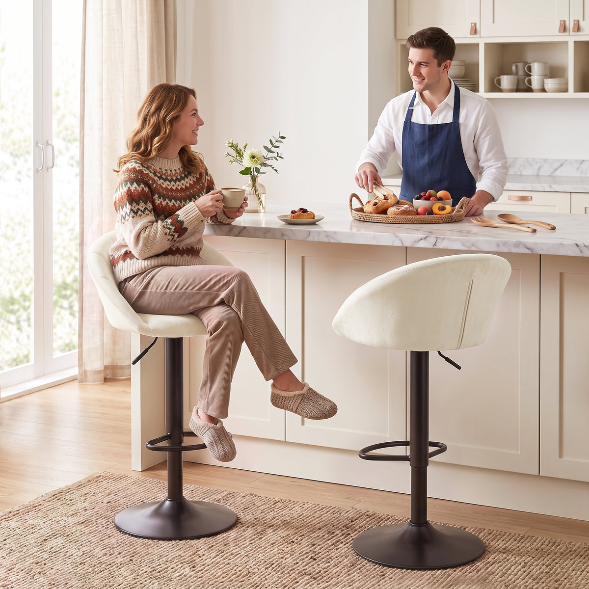 Stool counter backs