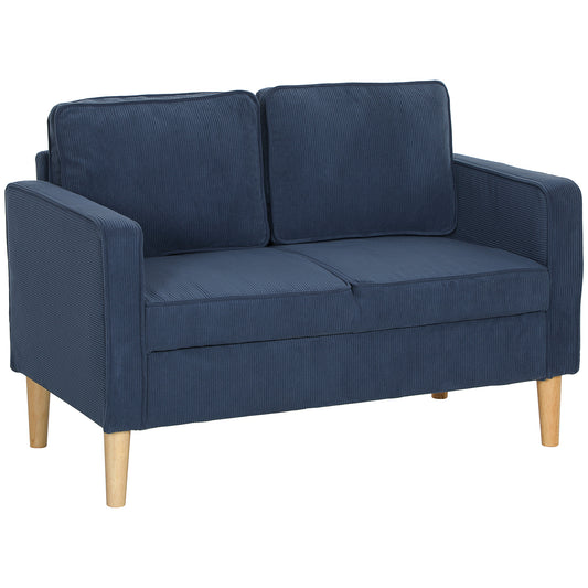 Small Two-Seater Corduroy Sofa