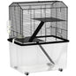 Three-Tier Gerbil Cage, Hamster Cage for Dwarf Hamster w/ Wheels, Deep Bottom, Food Dish, Water Bottle