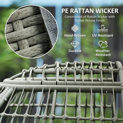 Rattan Egg Chair with Cushions and Pillows