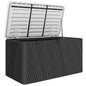 380L Waterproof Outdoor Storage Box, with Lockable Lid - Black