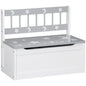 2 In 1 Kids Storage Bench, Toy Box w/ Safety Rod - Grey