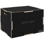 Multi-Faceted Jump Box, Wooden Step Up Box, for Home, Gym, Exercise, 16.1"/20.1"/24" - Black