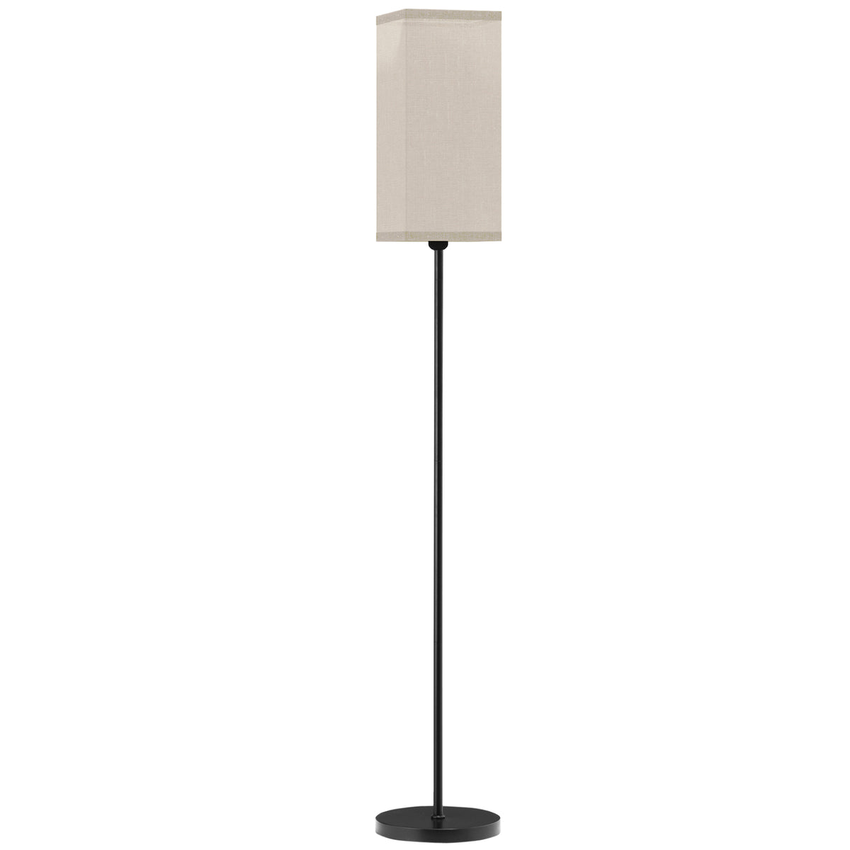 Floor Lamp, Modern Standing Lamp with Linen Shade and Foot Switch, Tall Lamps for Bedroom, Bulb not Included