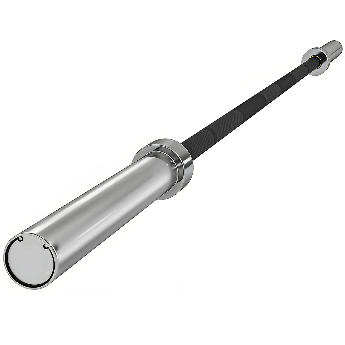 210cm Olympic Barbell Bar for 5cm Weight Plates, with Spring Clips, 19kg