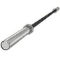 210cm Olympic Barbell Bar for 5cm Weight Plates, with Spring Clips, 19kg