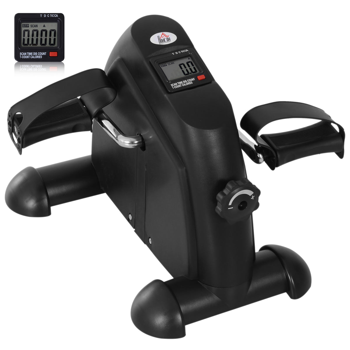 Mini Exercise Bike, Portable Pedal Exerciser, Under Desk Bike with LCD Display for Legs and Arms Training