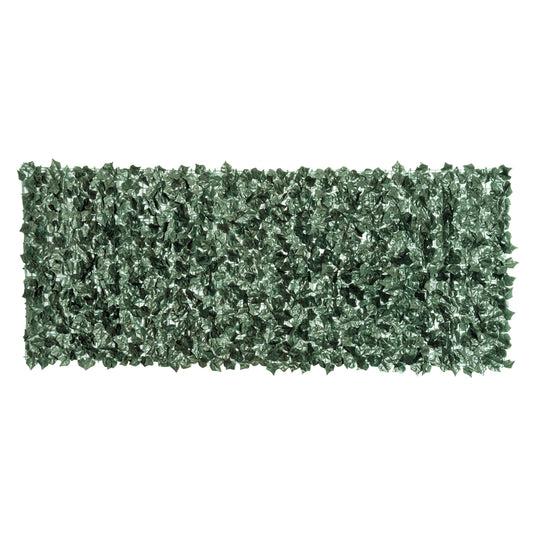 1-Piece Artificial Leaf Hedge Screen Privacy Fence Panel for Garden Outdoor Indoor Decor, Dark Green, 2.4M x 1M