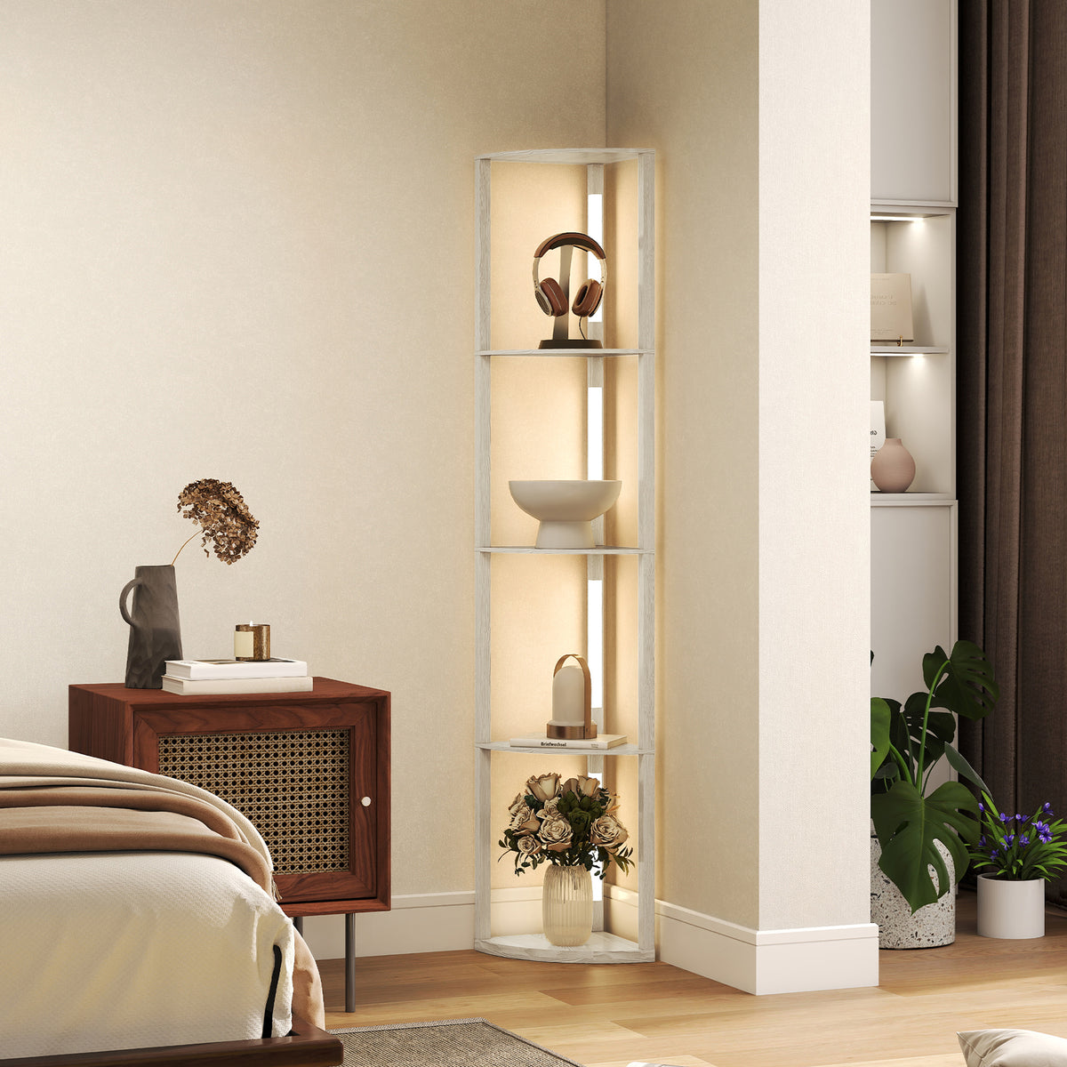 4-Tier Corner Floor Lamp