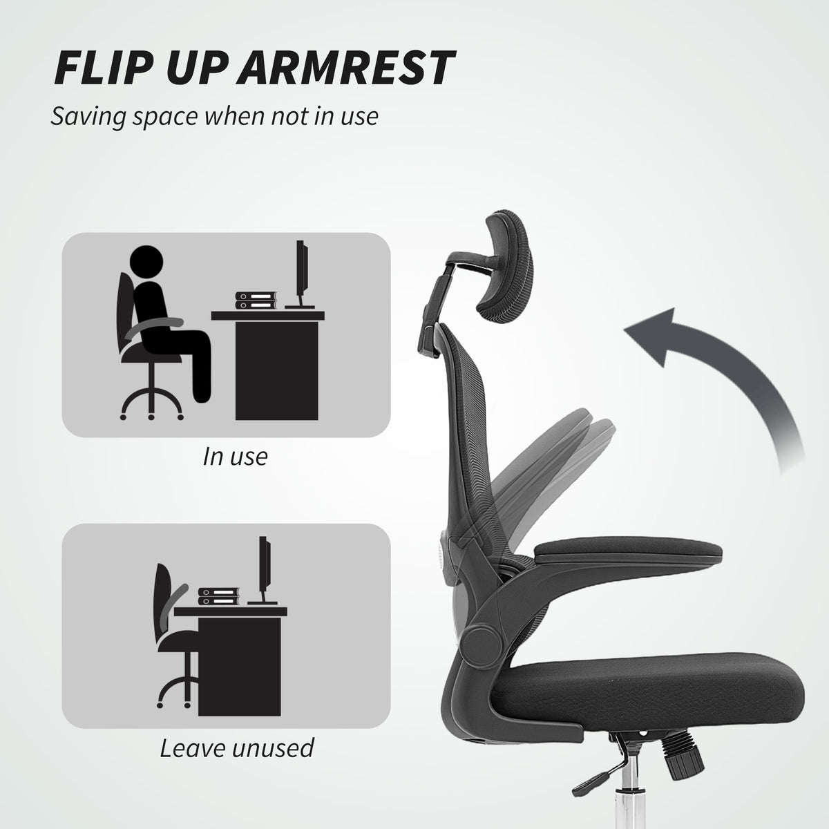 Mesh Back Office Chair, with Lumbar Support