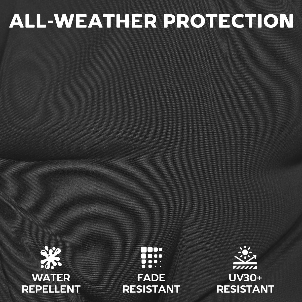 Outdoor Seat Cushions Set of 2 with Ties, Waterproof Garden Seat Pads