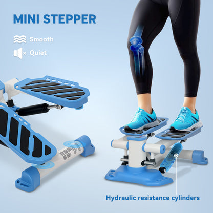 Portable Mini Stepper Machine, Compact Stair Stepper with LCD Monitor, Non-Slip Pedals, Fitness Step Machine for Full Body Cardio Exercise Workout, Home Gym Office