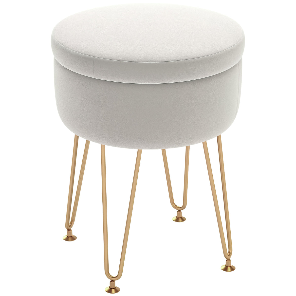 5L Velvet-Feel Storage Ottoman