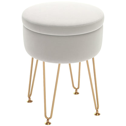 5L Velvet-Feel Storage Ottoman