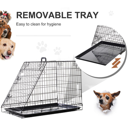 Trapeze Collapsible Dog Pet Travel Box Cage Removable Tray 93 x 58 x 65cm