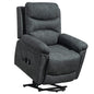 Power Lift Recliner Chair with Vibration Massage, Heat, USB - Grey