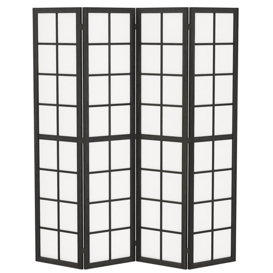 4 Panel Folding Room Divider, Freestanding Room Separator, Indoor Privacy Screen for Living Room, Bedroom