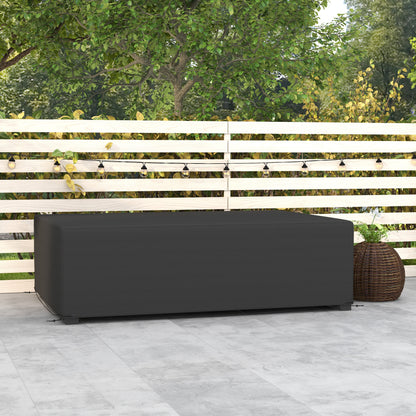 Outdoor Garden Furniture Cover Waterproof, Anti-UV 600D Heavy Duty Oxford Fabric Patio Furniture Cover for Rectangular Sofa Table Set, Black, 245 x 165 x 66 cm
