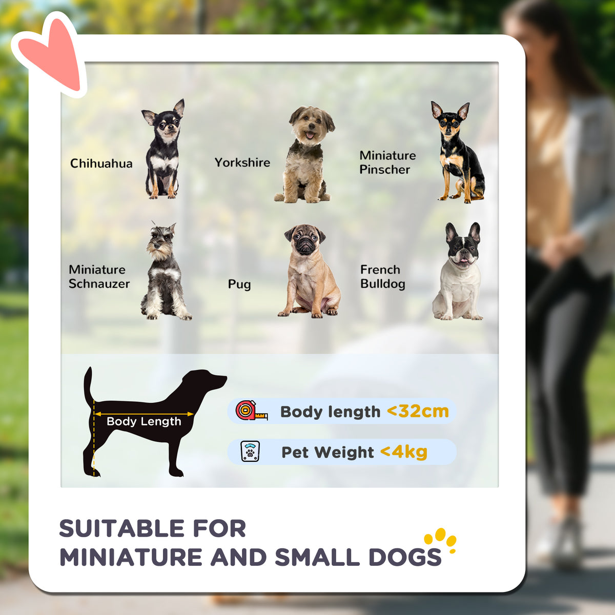 Dog Pram Dog Stroller Foldable Pet Pushchair with 4 Wheels, Safety Leashes, Cup Holder for Small Dogs