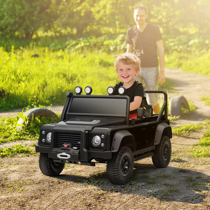 Kids Ride On Car with Remote Control, Music, Horn, 4 Spring Suspension Wheels, LED Lights for 3-5 Years Old