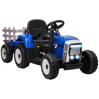 Ride On Tractor, Battery Powered Electric Car, with Detachable Trailer, Remote Control, Music