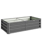 Rectangle Raised Garden Bed Box with Weatherized Steel Frame for Vegetables, Flowers, & Herbs, 120 cm x 60 cm x 30.5 cm, Light Grey