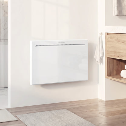 Smart Panel Heater Wall Mounted/Freestanding, Electric Heater with Weekly Timer, Open Window & Anti-Frost, 1000W, White