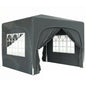3 x 3m Pop-Up Gazebo Shelter, with Accessories - Dark Grey