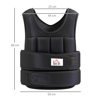 10kg Weighted Vest, Adjustable Running Weight Vest with 38 Weight Bags for Men or Women Cardio Exercise, Black