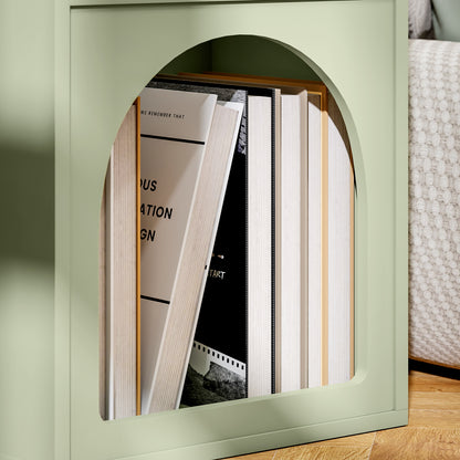 Bedside Table with 2 Open Compartments