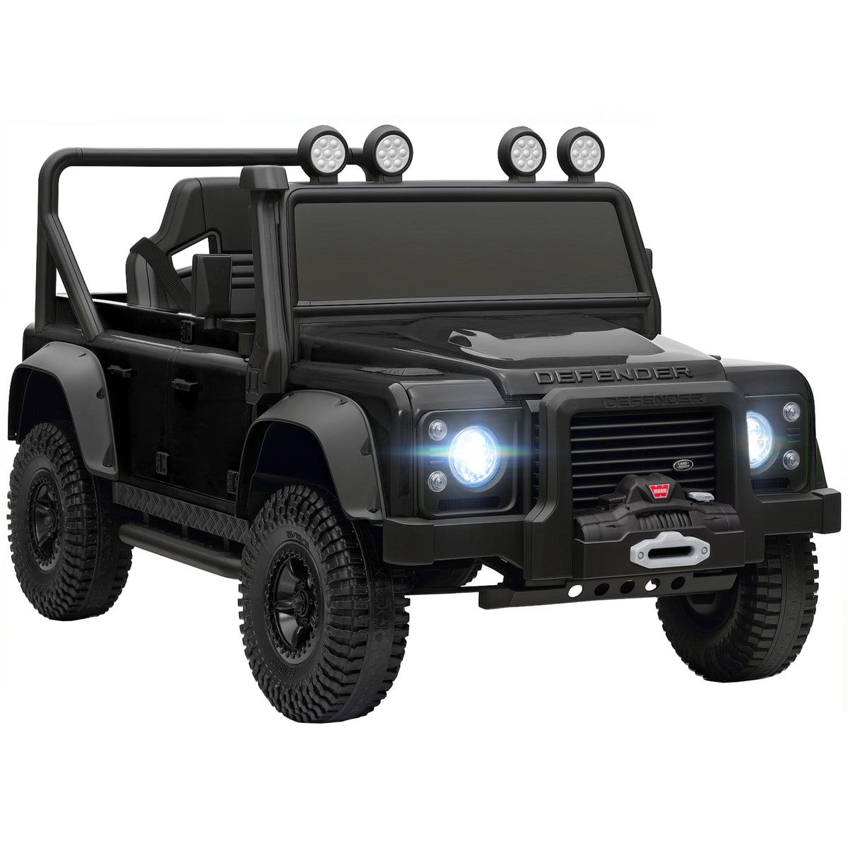 Kids Ride On Car with Remote Control, Music, Horn, 4 Spring Suspension Wheels, LED Lights for 3-5 Years Old